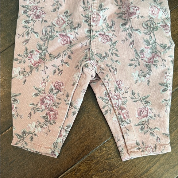 NWT Gap x LoveShackFancy floral Pink Kids Overalls 6-12mo - Picture 6 of 7